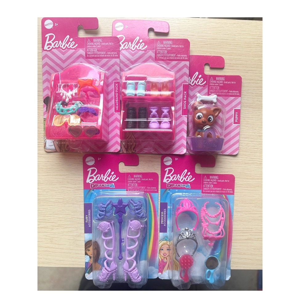 New Mattel BARBIE Accessories 6 Piece Lot‎